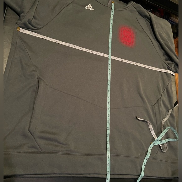 Adidas NC State Wolfpack Gray Pullover Hoodie - Picture 9 of 11